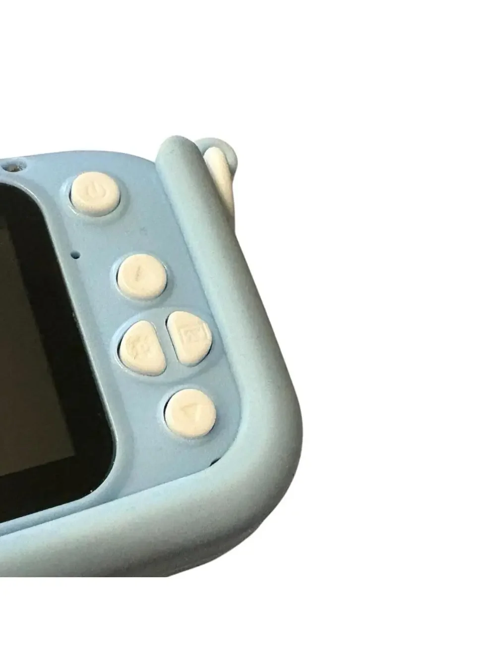 Kids Digital Camera Blue Cat Silicone Case Photo Video Games Toddler